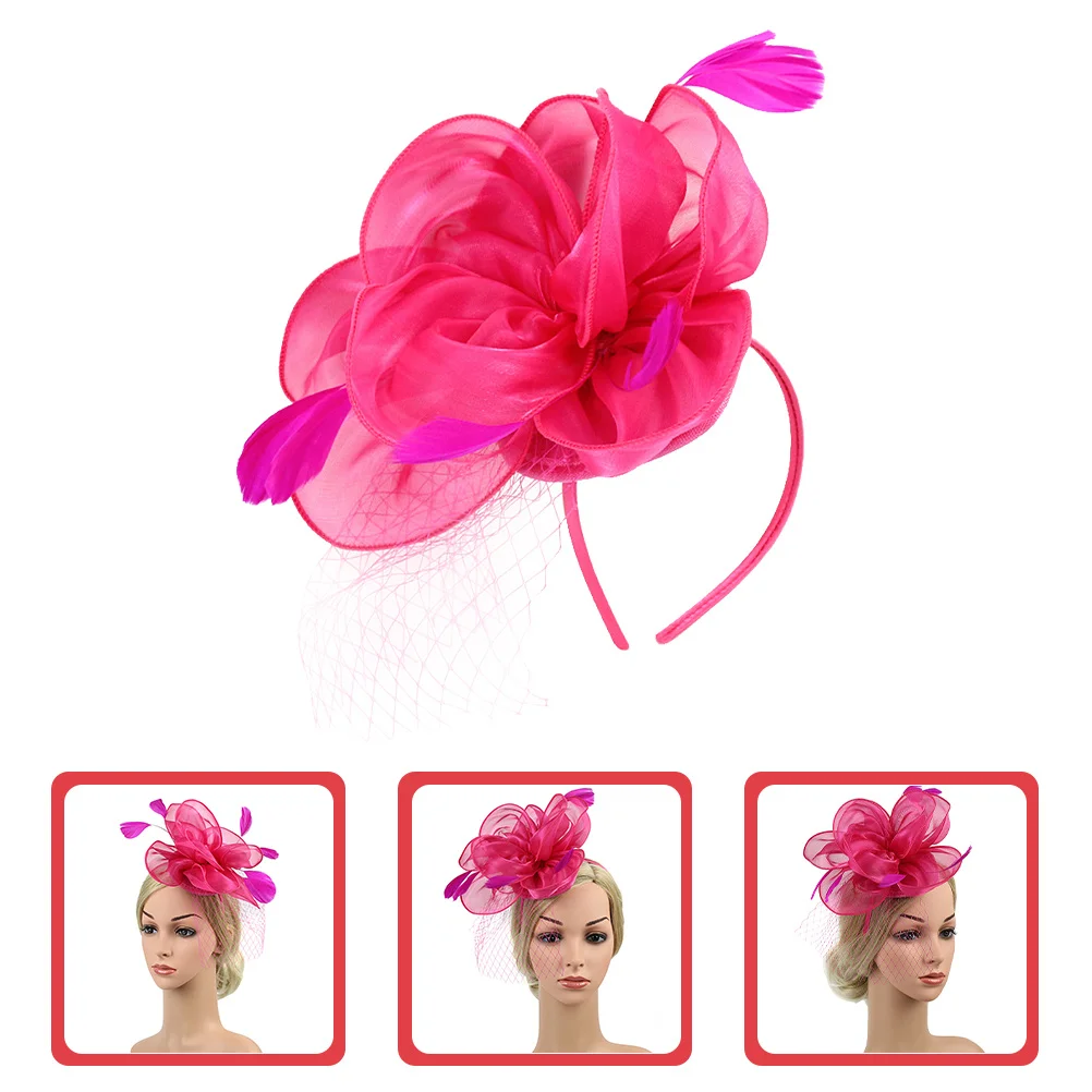 

Fascinator Hair Accessory Elegant Headband Clip Detachable Fascinators Women Headdress Tea Party Banquet Prom Photoshoot Hoop