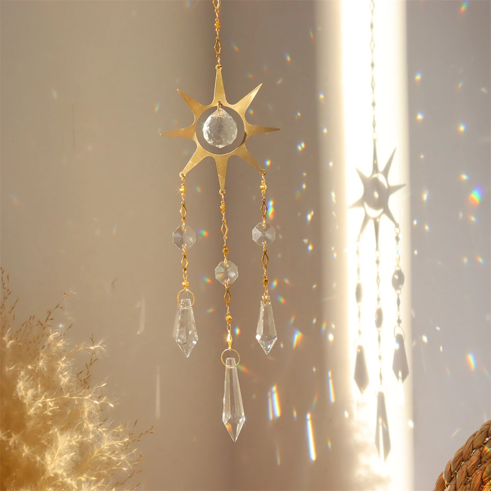 

Хрустальные призмы, светоловец, колокольчики, шестиугольник, автомобильный кулон, садовый декор, подвесное оконное украшение, люстра, летний подарок