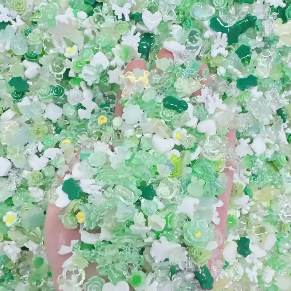 30g Kawaii Mixed Mini Resin Charms 3D Flatback Nail Art Decorations DIY Phone Case Slime Manicure Accessories