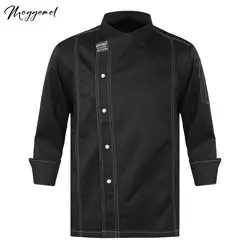 Men Women Kitchen Work Uniform Adult Unisex Chef Jacket Coat Cook Hotel Restaurant Canteen Cake Shop Cafe Shirt Staff Costume