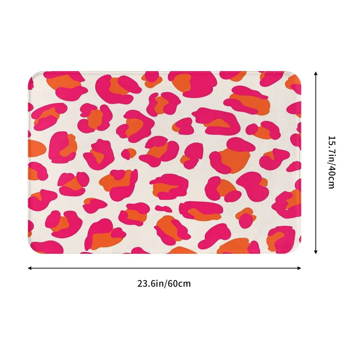 Hot Pink And Orange Leopard Print Doormat Sand Scraping Carpet Rug Kitchen Entrance Home Floor Mat for Bedroom Footpad Mats