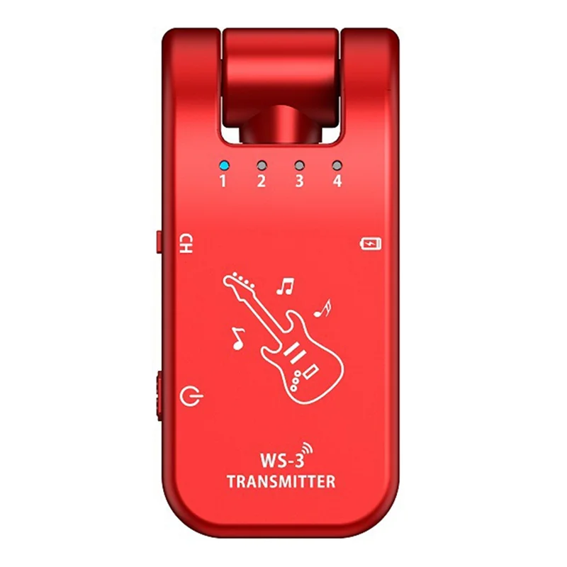 RTSHE-Guitar System Transmitter Receiver 4 Channel 800Mhz-900Mhz 6.35Mm Audio Plug For Play Electric Music Instrument