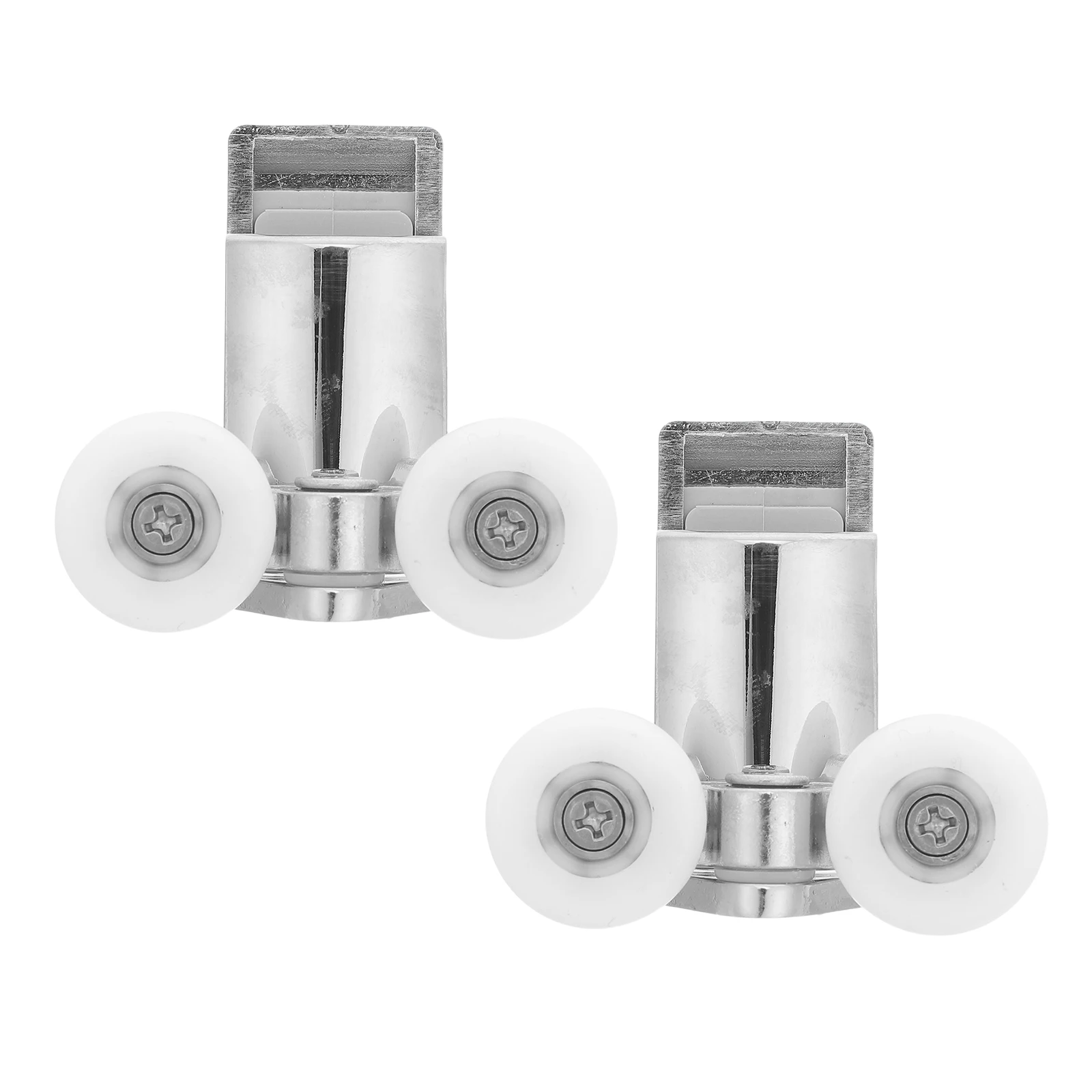 

Bathroom Sliding Wheel 2 Sets Glass Door Pulley High Load Capacity Smooth Door Replacement Parts Metal