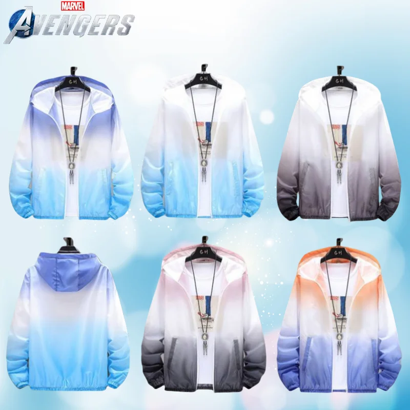 

The new Marvel cartoon anime Deadpool boy summer soft skin-friendly breathable fashion casual hooded sunscreen light top jacket