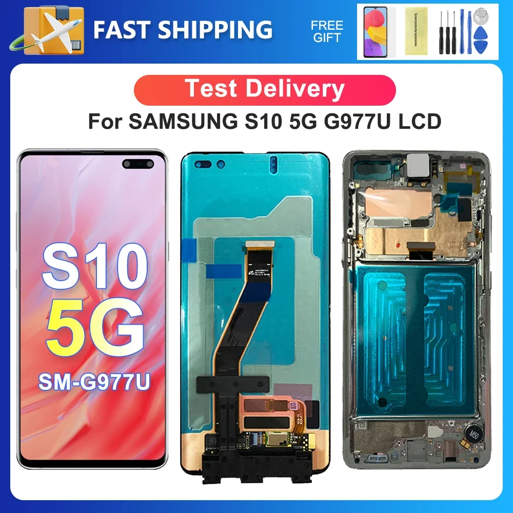 

S10 5G For Samsung 6.7''For S10 5G G977U G977N G977B G9770 LCD Display Touch Screen Digitizer Assembly Replacement