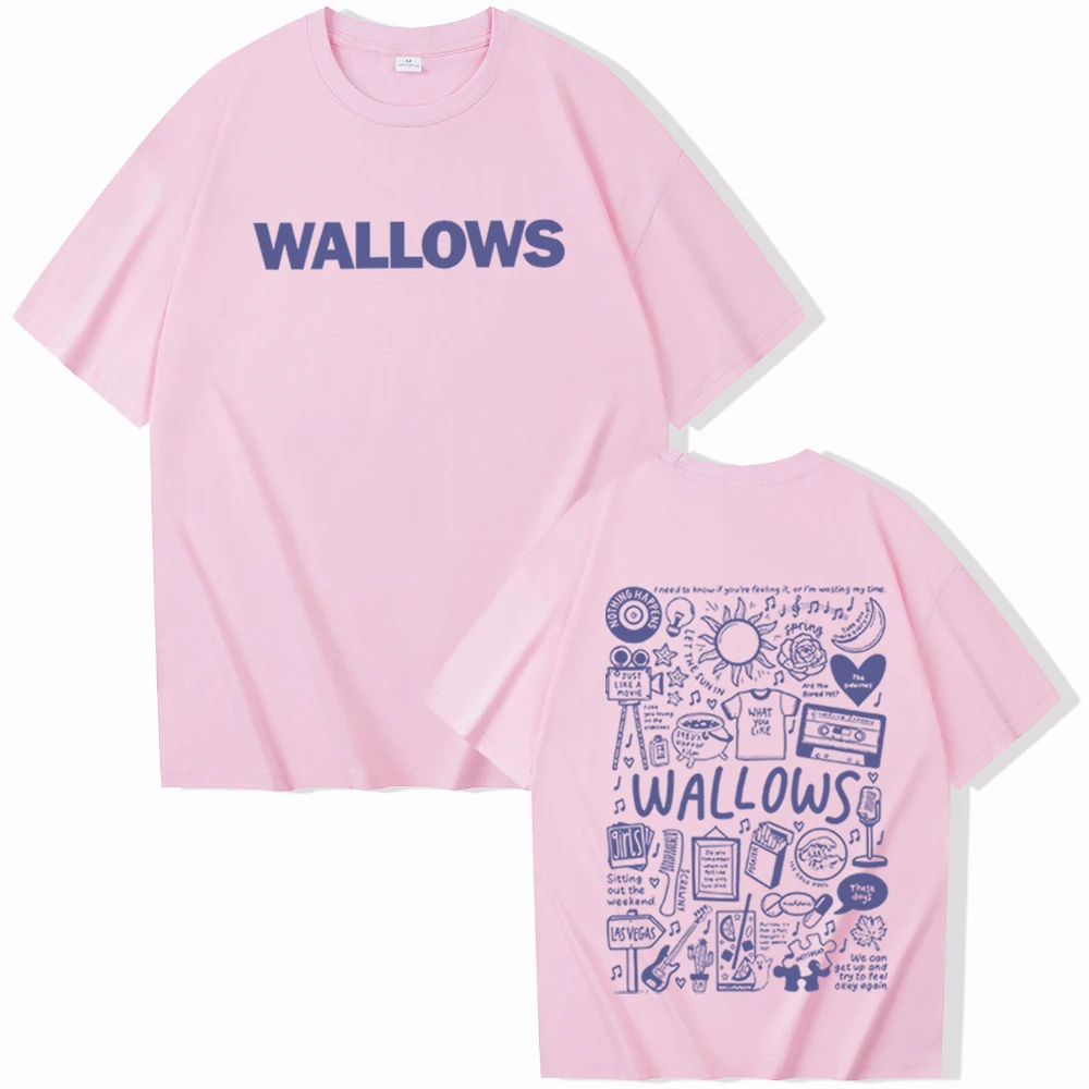 Walllows kemeja Album musik Wallows, hadiah kemeja lengan pendek O-Neck kaus musik Rock Fan untuk pria dan wanita