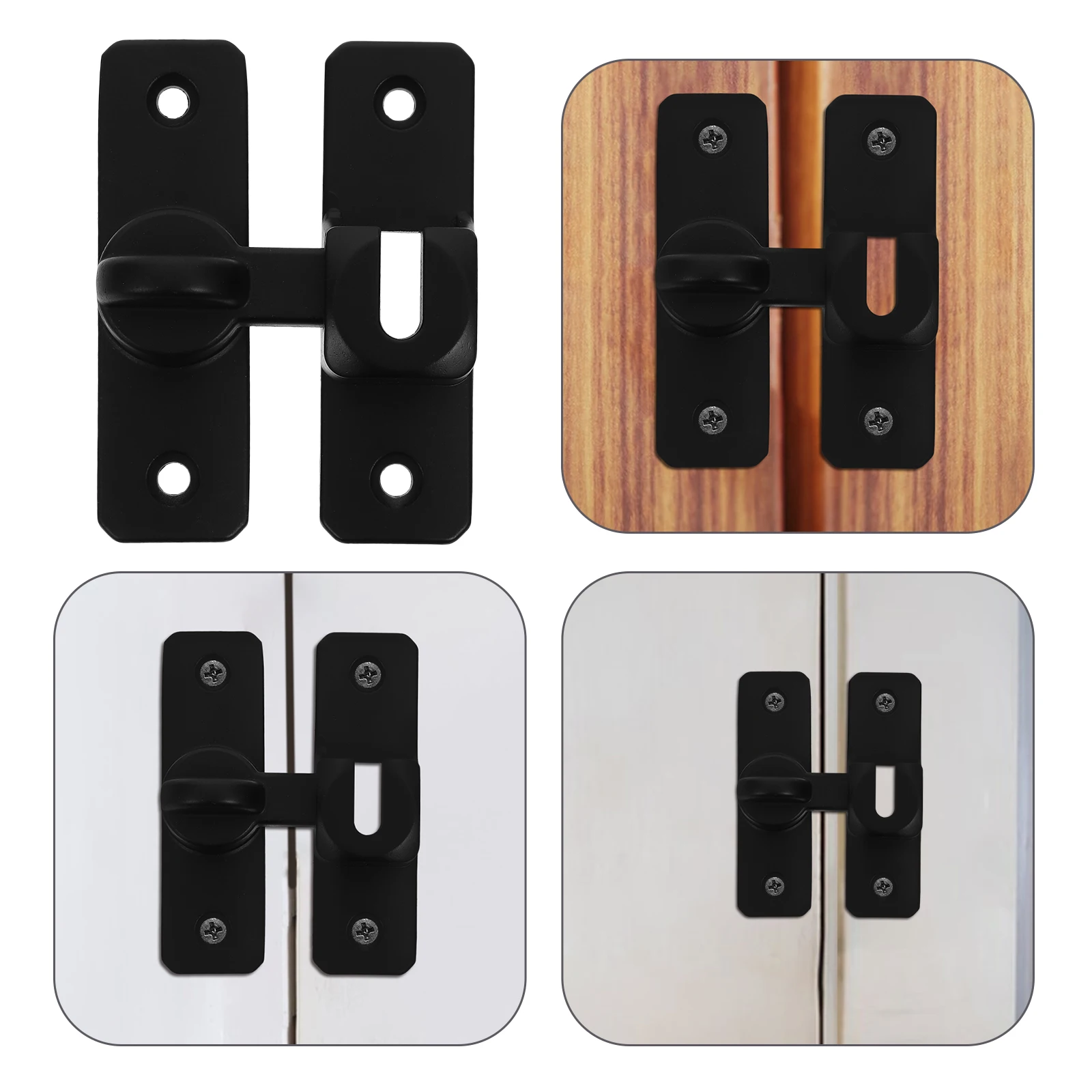 

Barn Door Locks Heavy Duty Latch Security Hardware Non Drilling Sliding Bolt Fence Latch Wooden Doors Cabinets Gate Latches