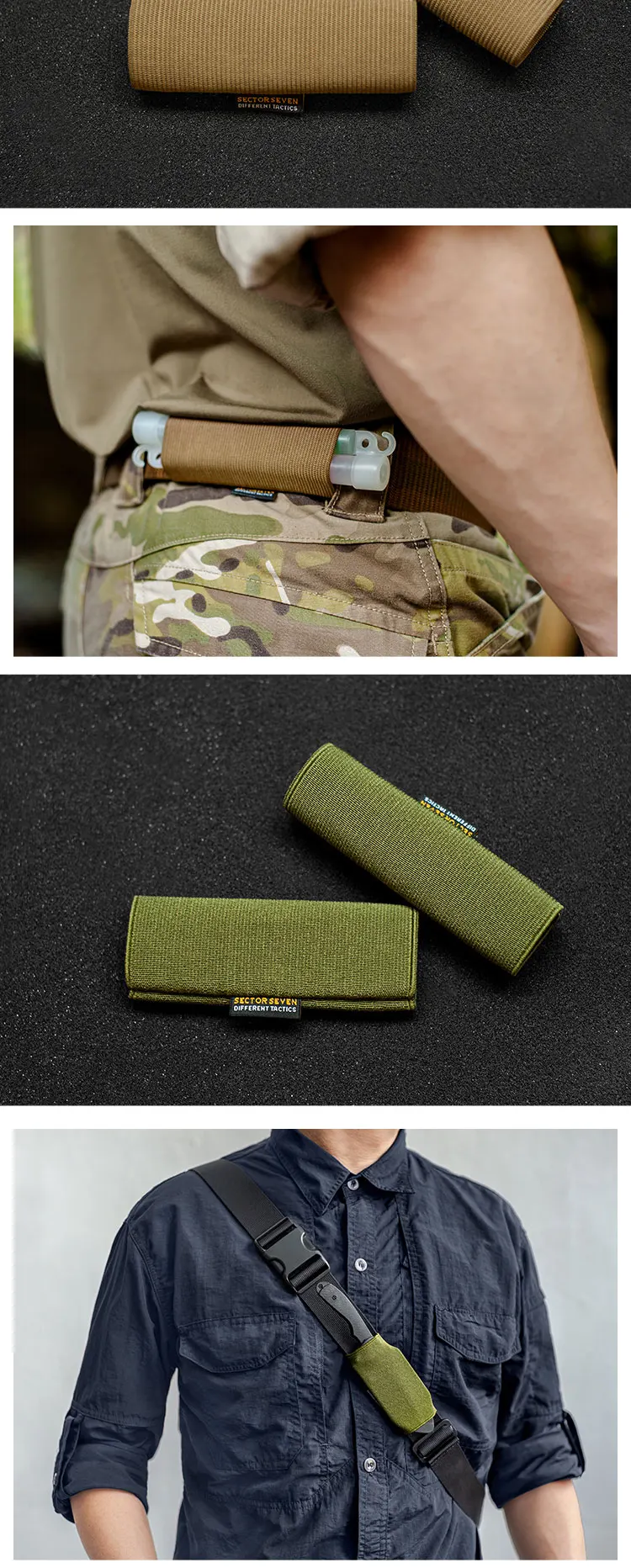 Gürtelhülle Elastische Schlaufe EDC Gürtelorganizer Verdeckter Werkzeughalter Taschenlampenhalter Taktisches Jagdzubehör – Detail 8
