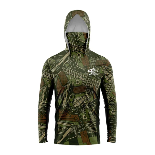 Imagen 2 del producto Gcbig Ropa de pesca para hombre Pesca en el mar Peso ligero Sudadera con capucha de manga larga Sudaderas con capucha de protección Mascarilla Ropa de caza Sudadera con capucha Upf50