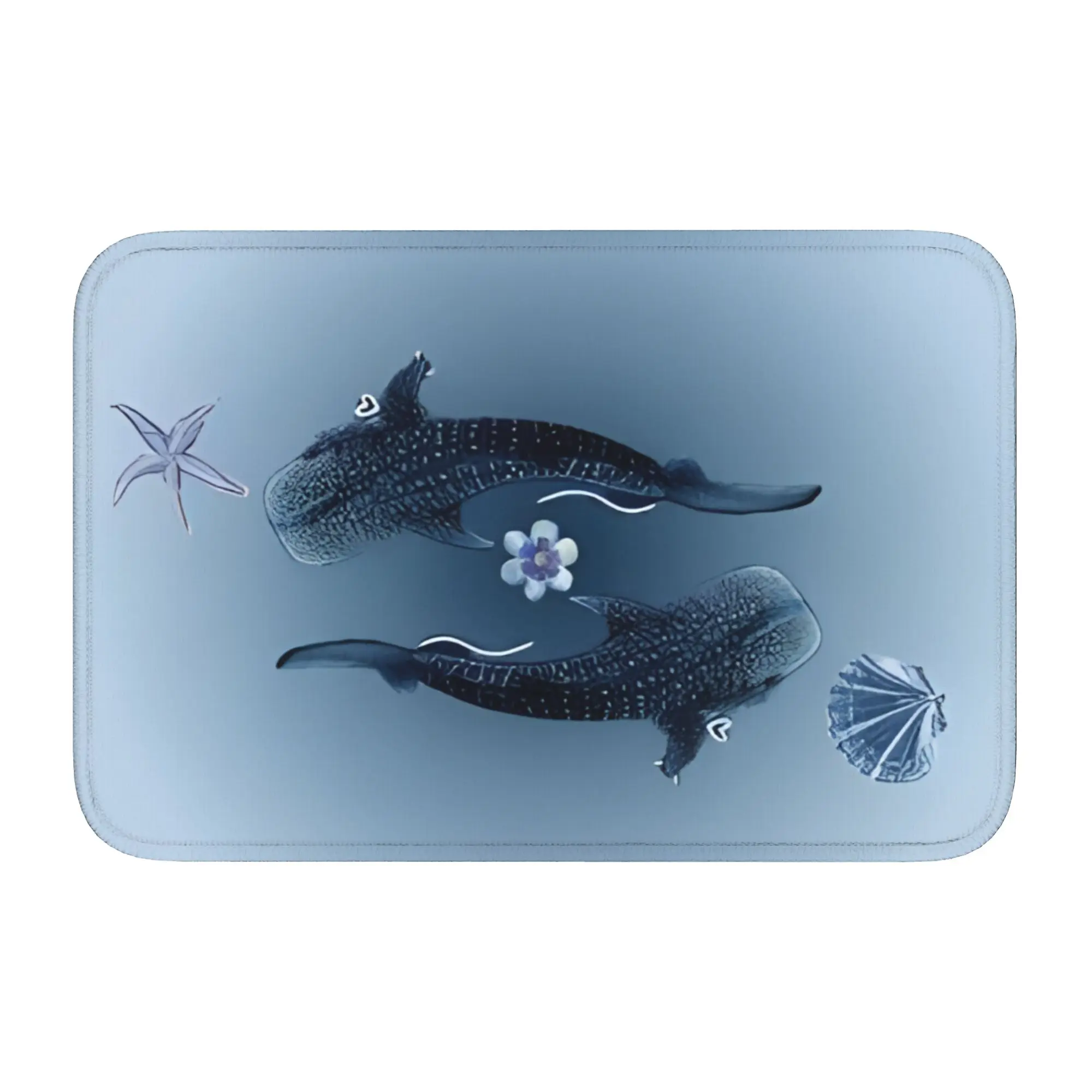 3D Illusion Fish Shark Front Door Floor Entrance Welcome Mats Outdoor Kitchen Bath Doormat Toilet Living Room Carpet Rug Footpad
