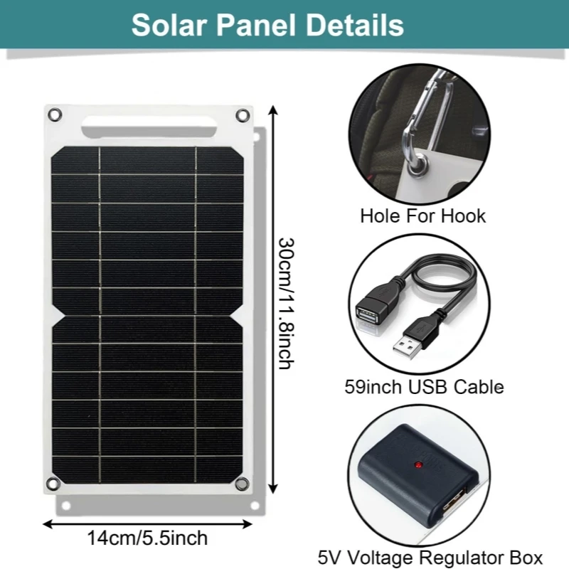 35W New Upgrade Upgrad Solar Panel USB Waterproof Outdoor PC Tablet Hiking Camping Portable Battery Mobile Phone Charging Bank