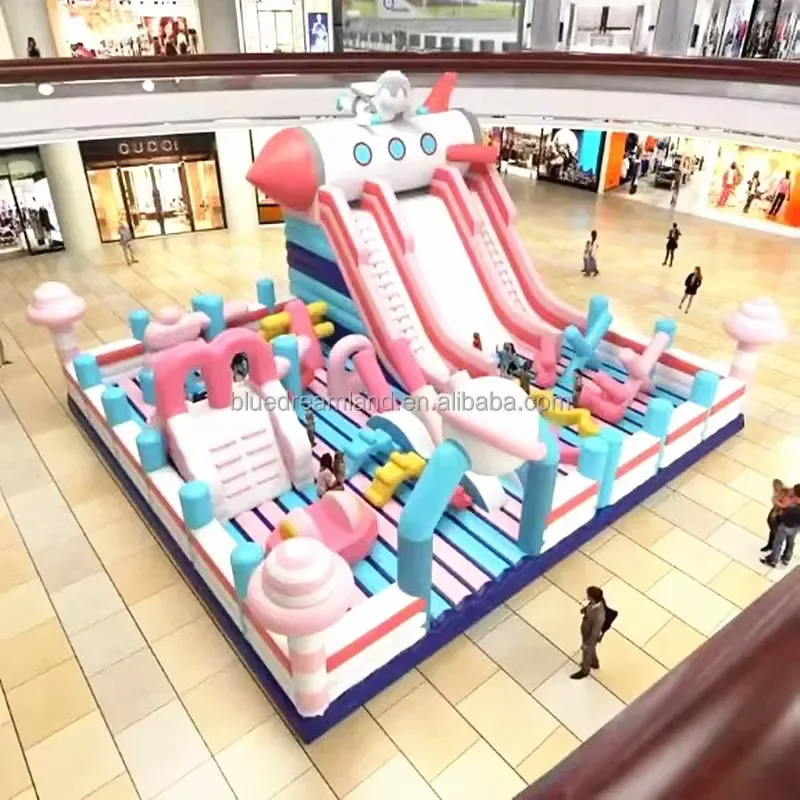 Space theme Inflatable Bouncer Trampoline Park Large inflatable Jumping Castle outdoor Factory customization for Children