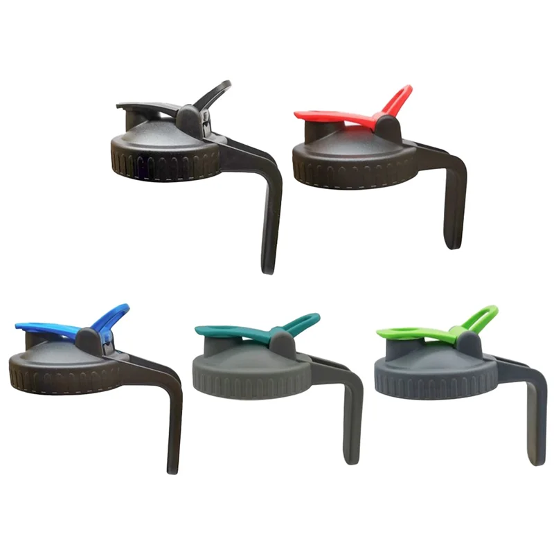 PB-86Mm أغطية جرة بلاستيكية قابلة لإعادة الاستخدام لجرة واسعة الفم مانعة للتسرب غطاء زجاجة الختم غطاء صنبور مع مقبض مع ثقوب صب