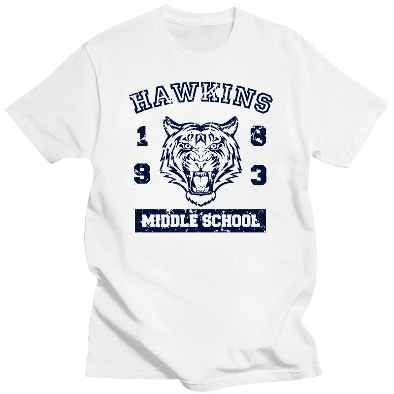 540 Hawkins Middle School Mens Tops Tee T Shirt Funny Costume Stranger Tv Show Things New T-Shirt Streetwear Casual