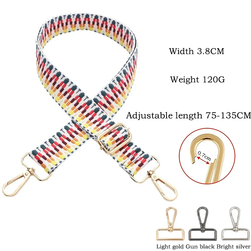 3.8cm Adjustable Long Shoulder Strap Casual And Bag Strap Shoulder Strap Crossbody Strap Extended And Widened Canvas Strap