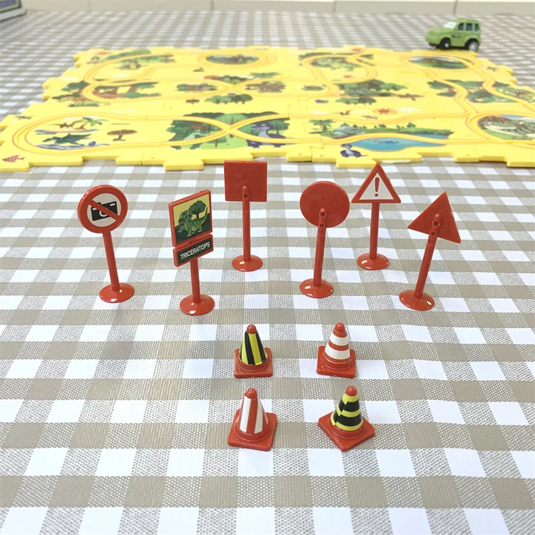 Samochód elektryczny scena dinozaura zabawa dla dzieci Puzzle montaż elektryczny wagon kolejowy Puzzle 25 sztuk kreatywne zabawki opakowanie na prezent B018