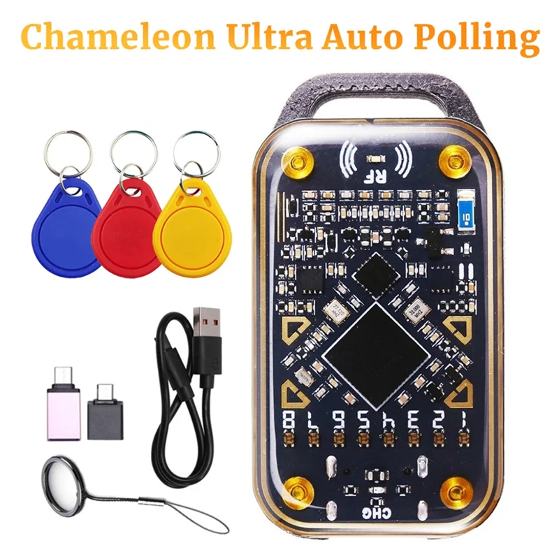 

A92Z Chameleon Ultra RFID Smart Chip Reader Smart Card Emulator 125K 13.56Mhz NFC Duplicator ID IC Card Decode+ 3XUID Keychain