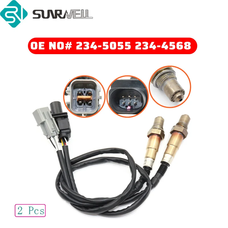 2Pcs Up Downstream Oxygen O2 Sensor Fit for Kia Rio Soul Hyundai Accent Veloster 1.6L 234-5055 234-4568 39210-2B410 392102B210