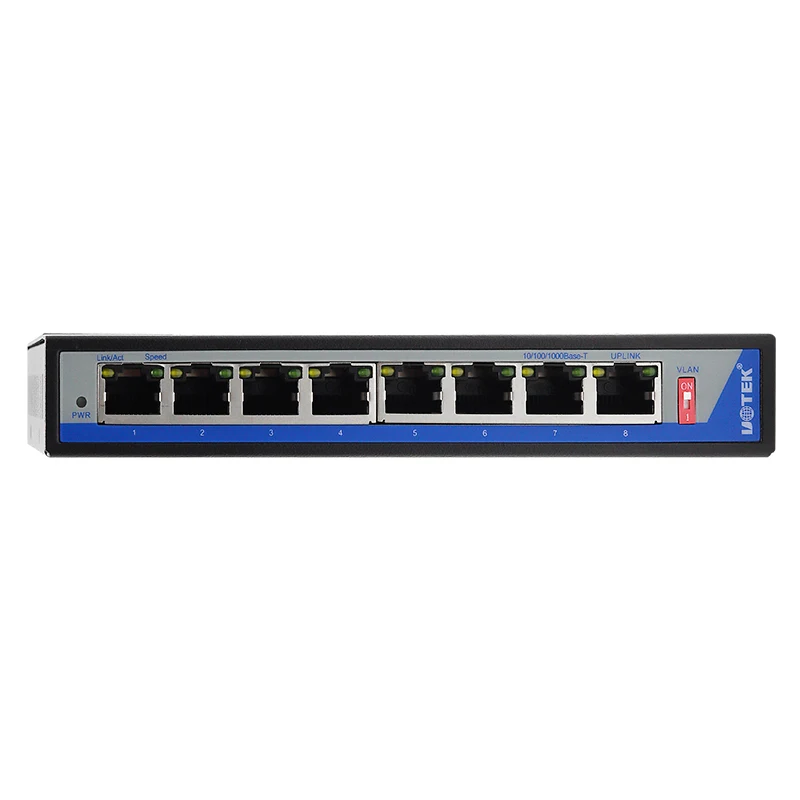 

UOTEK 1000M, 8 портов, полный гигабитный неуправляемый Ethernet-коммутатор, поддержка функции VLAN UT-CG1008