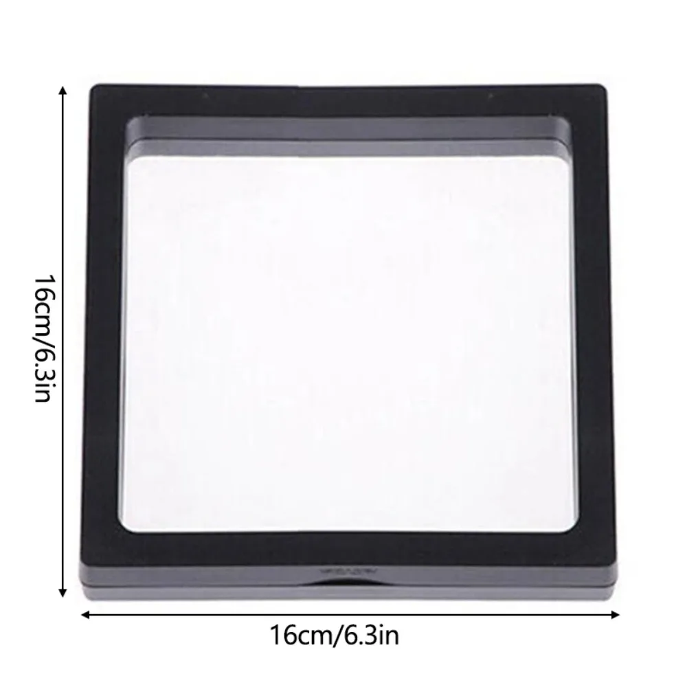 Plastic Transparent Square Frame Storage Box 14x14cm