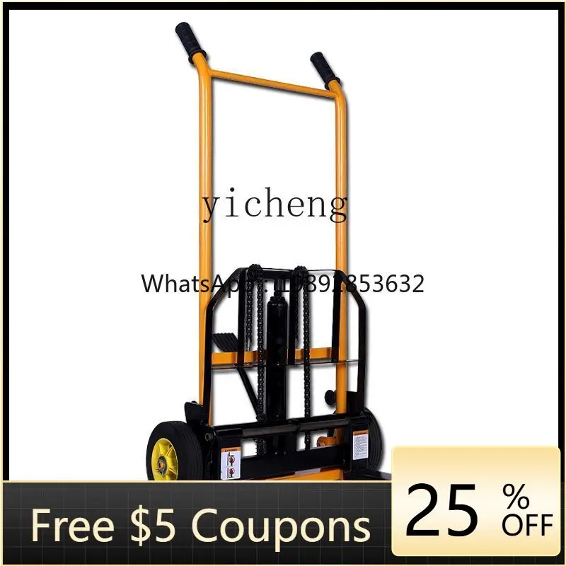 

Manual Small Forklift Household Light Miniature Stacker Hydraulic Handling Stacker Rising Truck Loading and Unloading