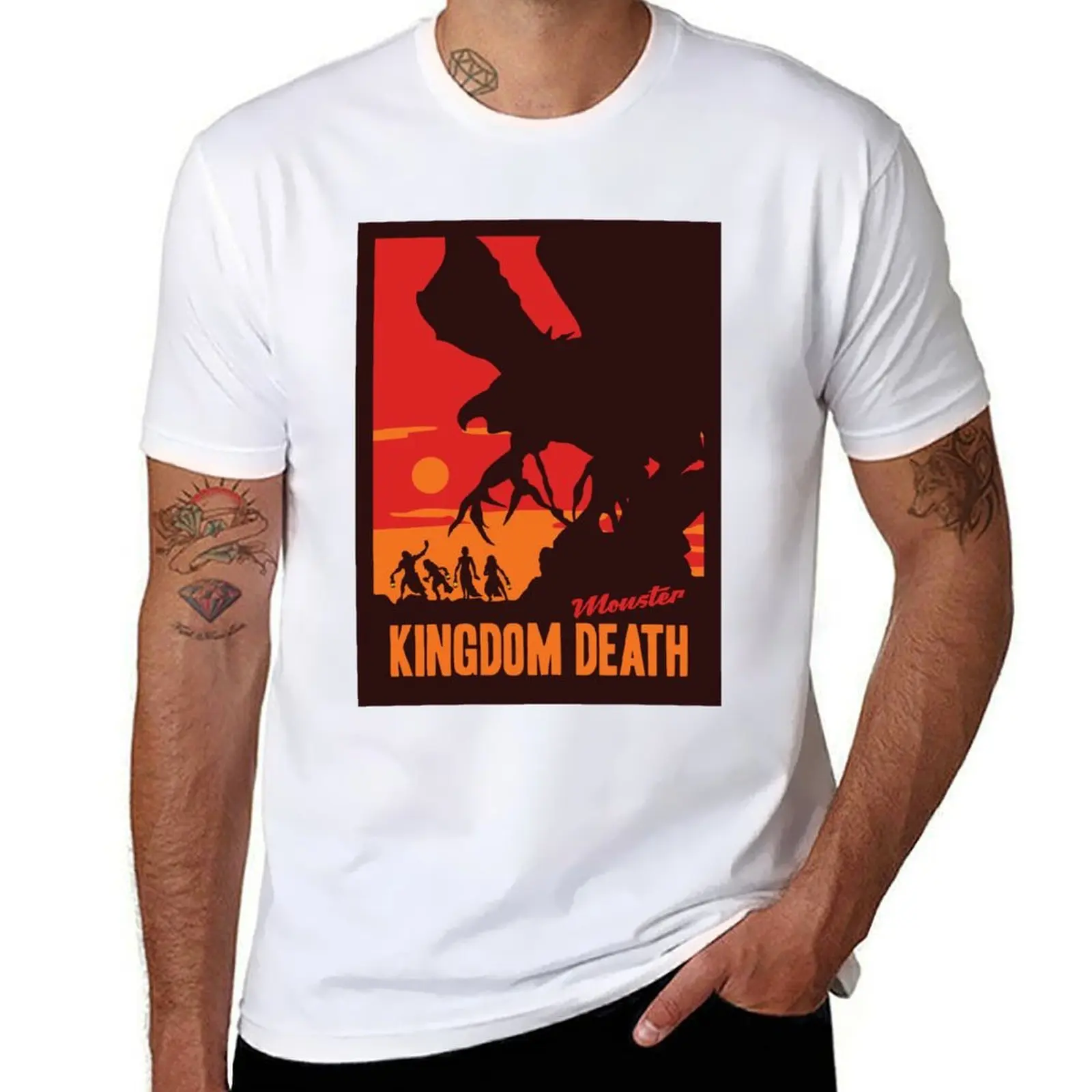 

Kingdom Death Monster Board Game- Minimalist Travel Poster Style - Gaming Art T-Shirt man t shirt luxury T-Shirt