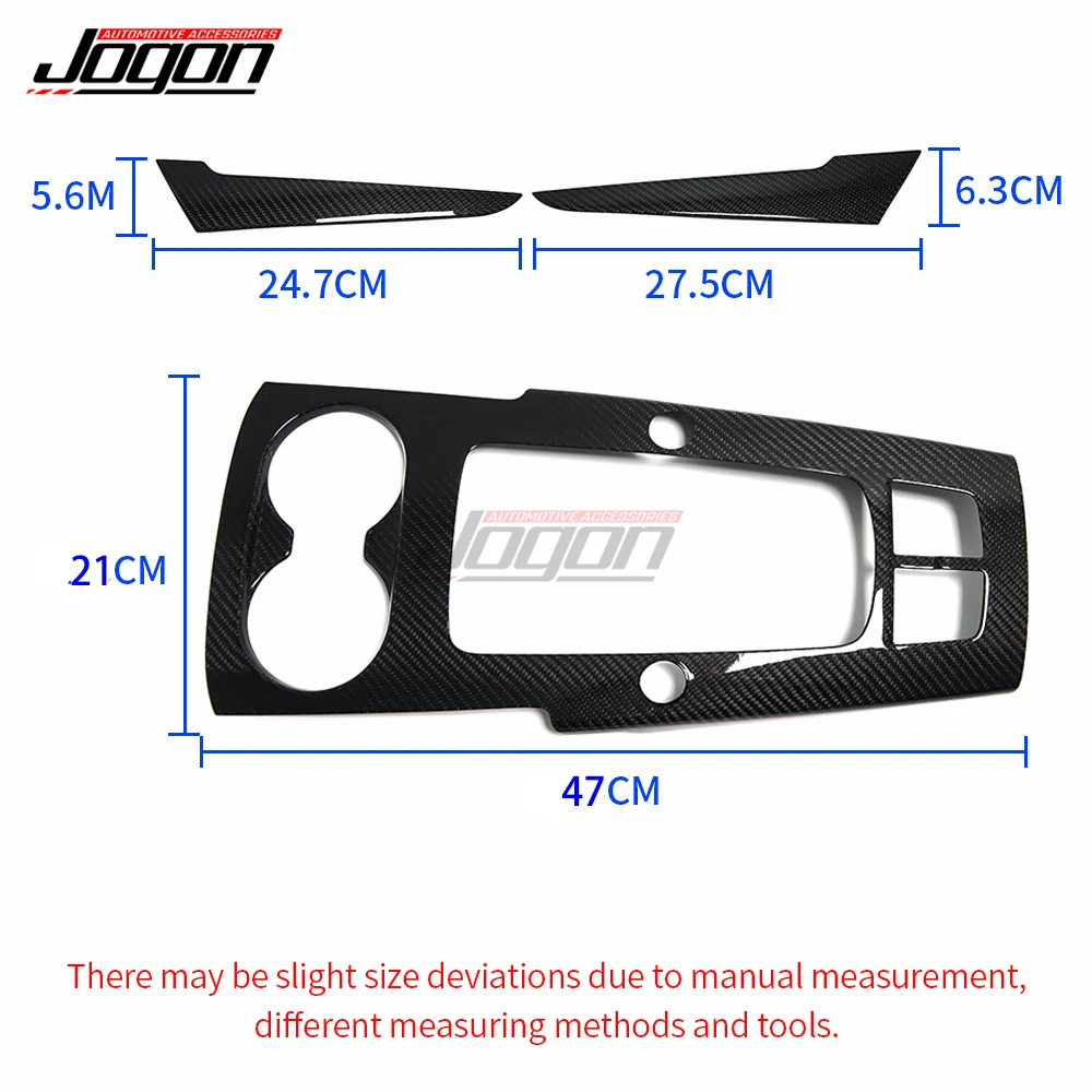 JOGON RHD Carbon Fiber Car Interior Center Console Gear Shift Strip Inner Door Panel Cover Trim For Audi A3 8V S3 RS3 2014-2018