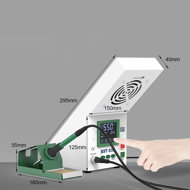 Electric Iron Smoking Instrument Soldering Machine Welding Station Soldering Station Welding LED Lamp Exhaust Fan Smoke Purifier