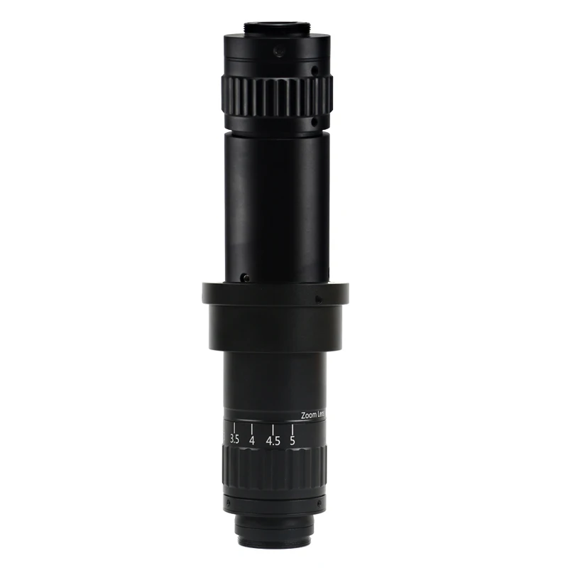 UHD 250X 500X Big DOF 0.6-5X Zoom Lens Industrial LAB Monocular Parallel Optical Microscopy Camera Video Parfocal C mount Lens