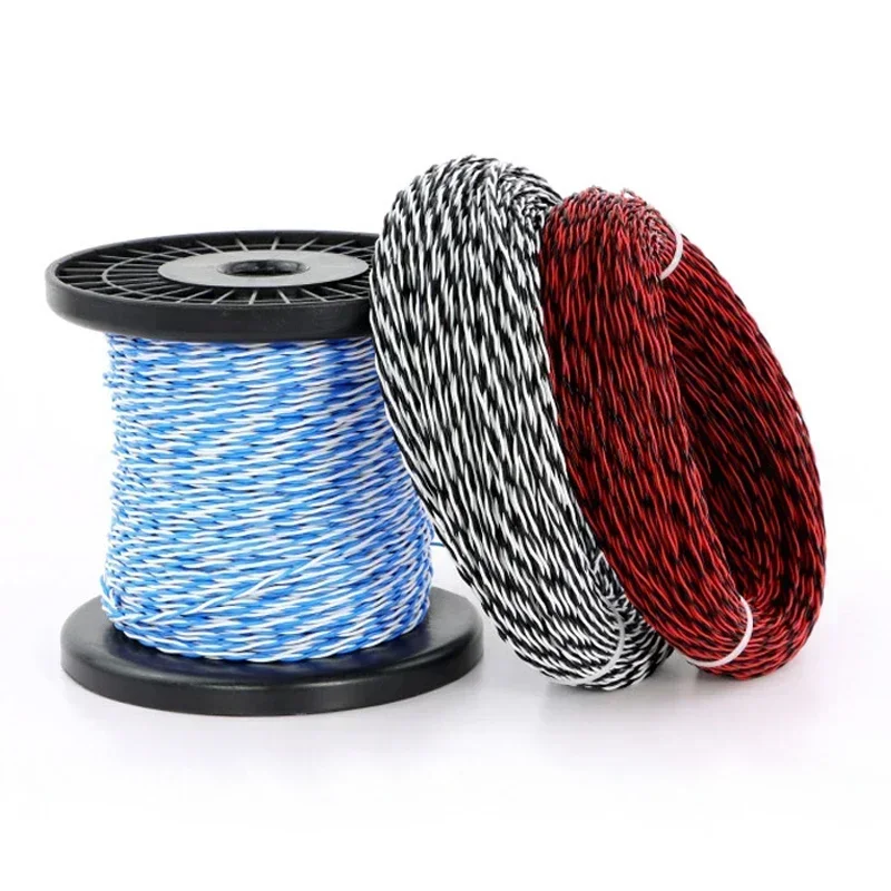 1/2/5/8/10/15/20M AFS200 PTFE Wire Twisted Pair 2pins Cable 26/25/24/22/20/18/17/15/13AWG Tinned Copper Electronic Signal Cable