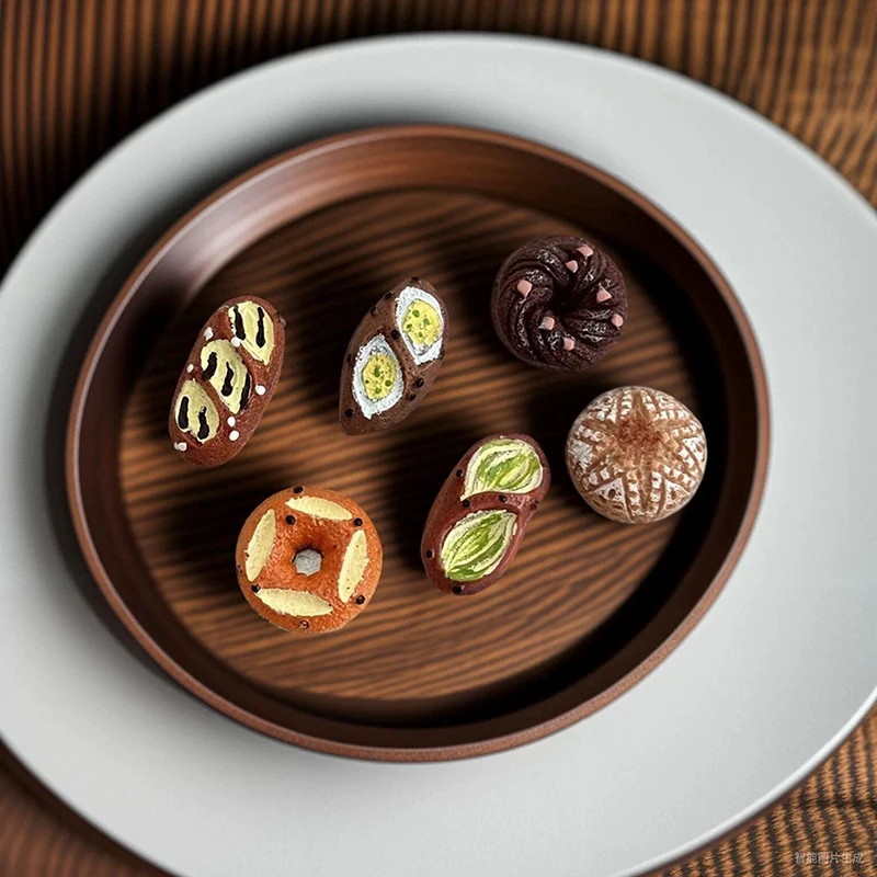 Tempat Foto Magnetik Bertema Makanan Dekoratif Magnet Kulkas Roti Perancis Kawaii Lucu