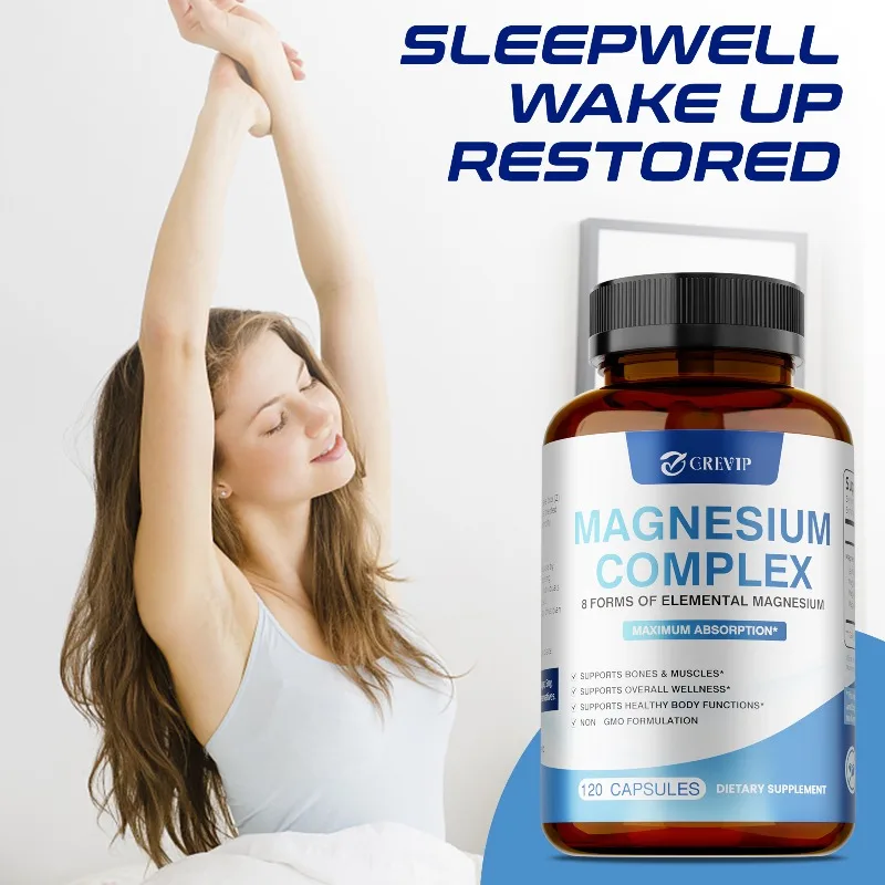 

Magnesium Complex - Reduce Leg Cramps and Pain, Improves Sleep Quality, Soothes Nerves, Promotes Bone and Muscle Health