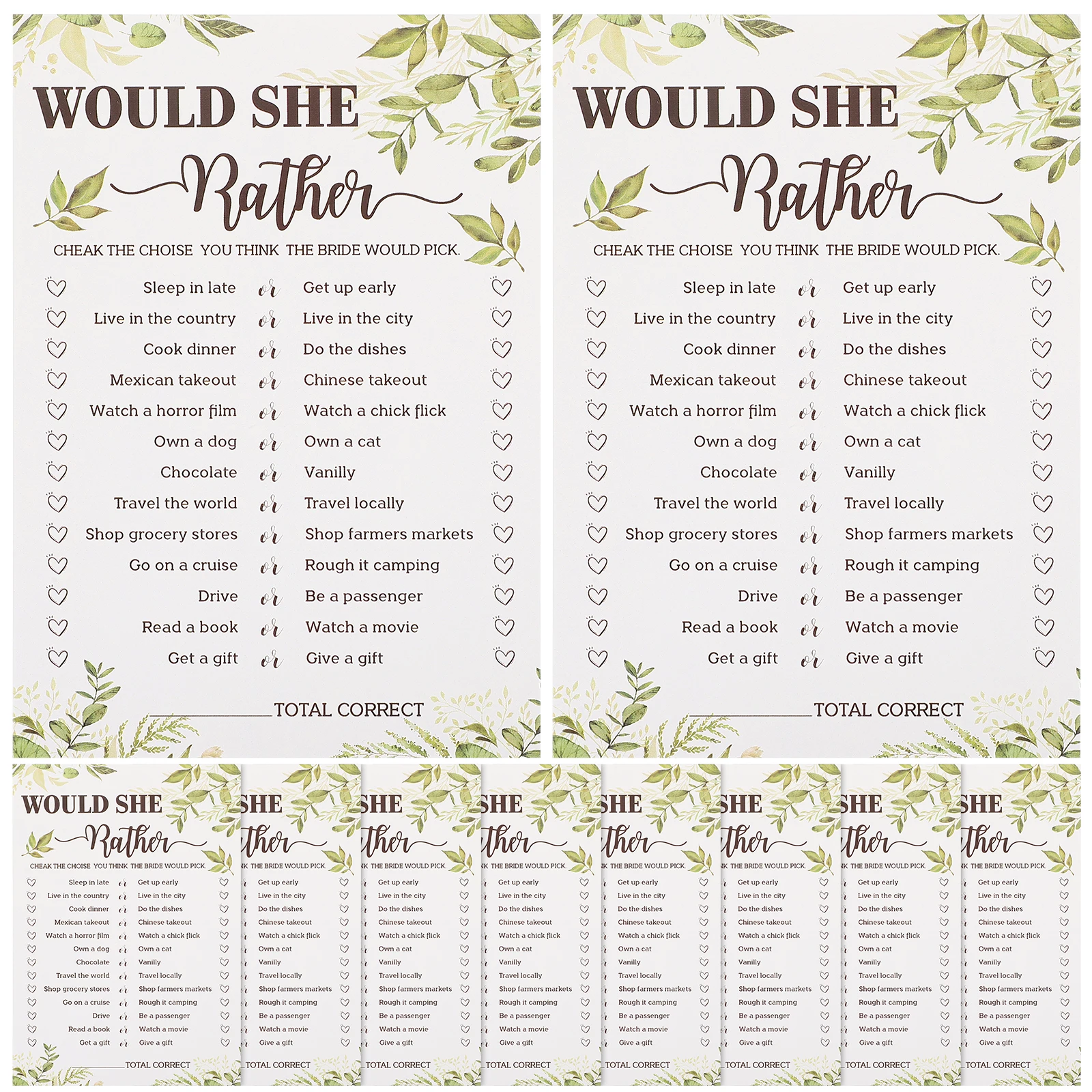 10 Pcs Wedding Game Card Bachelorette Cards Bridal Shower Games Bride Supplies Woman Party Decorations
