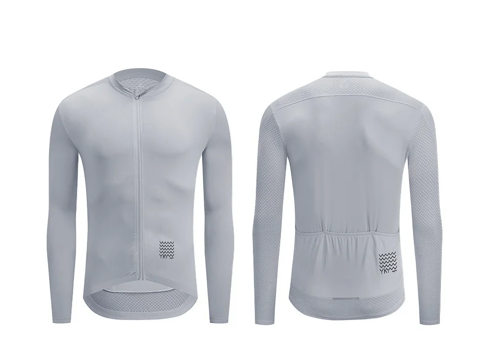 Ykywbike Herren Rad trikot Langarm Frühling Rennrad Shirt Pro Team Fahrrad Kleidung Reit trikot – Detail 4