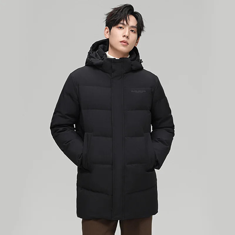 Men's Winter Down Jacket Coats Parka Clothes Warm Hooded Puffer Jacket Brand Luxury Padding Thick Short Padded Jacket HWY288