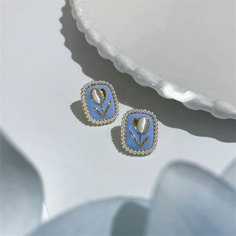 Jewelry Wholesale Cute Shiny Full Crystal Squared Earrings Vogue Men Women Imitation Rhinestone Ear Studs Brincos