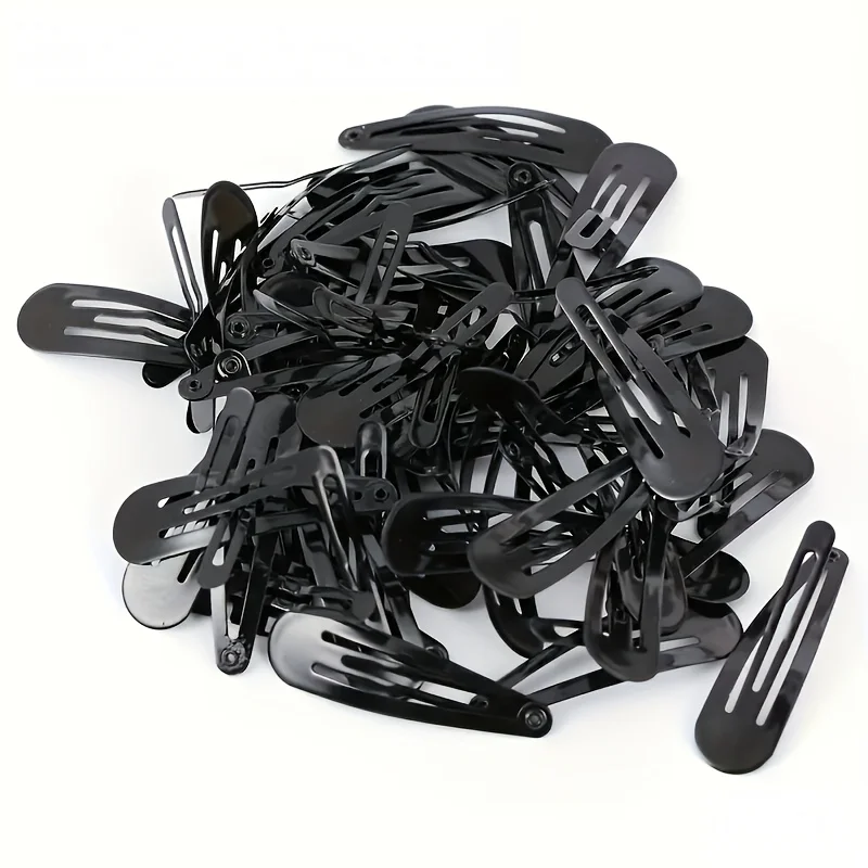 10/25/50/100 Pieces of Black Water Drop Clips – A Set of Hairpins Suitable for Everyday Outfits for Cute Girls.
