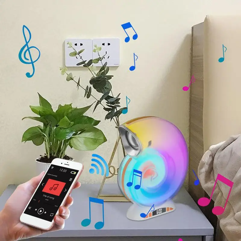 

Conch Wireless Speaker RGB Lighting Speaker Music Player Creative Speaker Sound Box For Living Room Bedroom Study Room