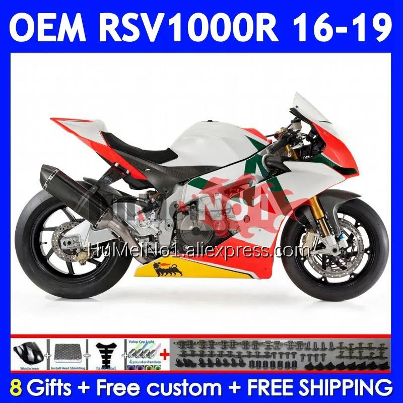 Aprilia RSV 1000 R RR 1000R 316No 37 RSV1000 16 17 18 19 RSV1000RR 2016 2017 2018 2019ขาวแดงแฟริ่ง