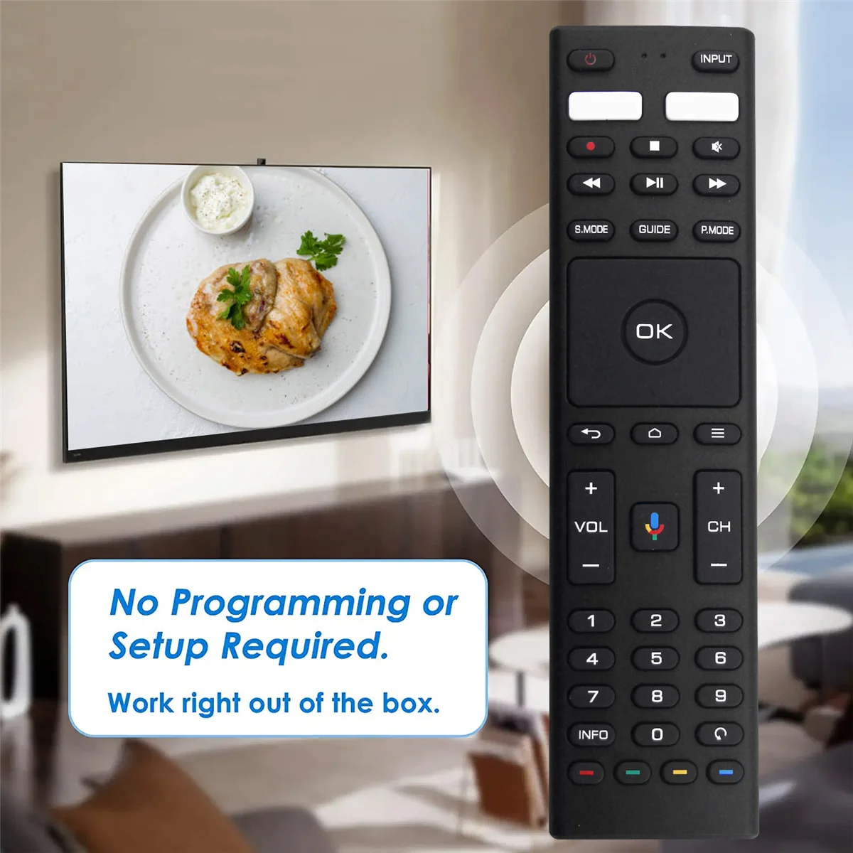 Mando a distancia RM-C3363 de repuesto, para JVC, RM-C3363, LED, TV, LT-32KB208