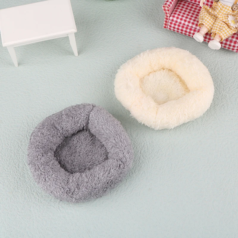 1:12 Dollhouse Miniature Sofa Lazy Sofa Chair Plush Pillow Sofa Cushion Floor Mat Home Furniture Model Toy Doll House Decor