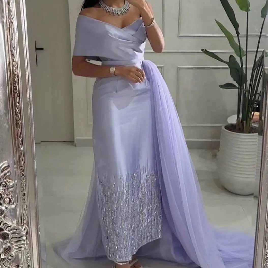 

Off The Shoulder Strapless Prom Dresses Sleeveless Elegant Floor Length Satin Evening Dress Formal Occasion Discount Ball Gown