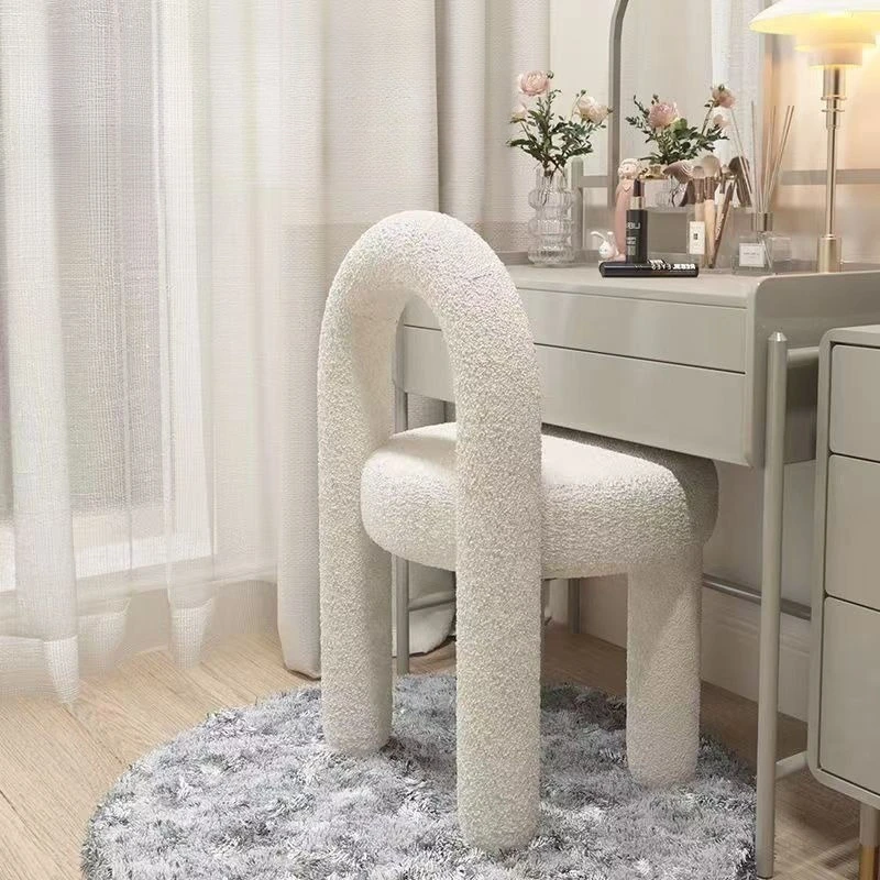 Cute Stylish Vanity Chair, Luxury Makeup Stool, Elegant Dressing Seat Perfect for Girls' Bedroom Decoration - view 2