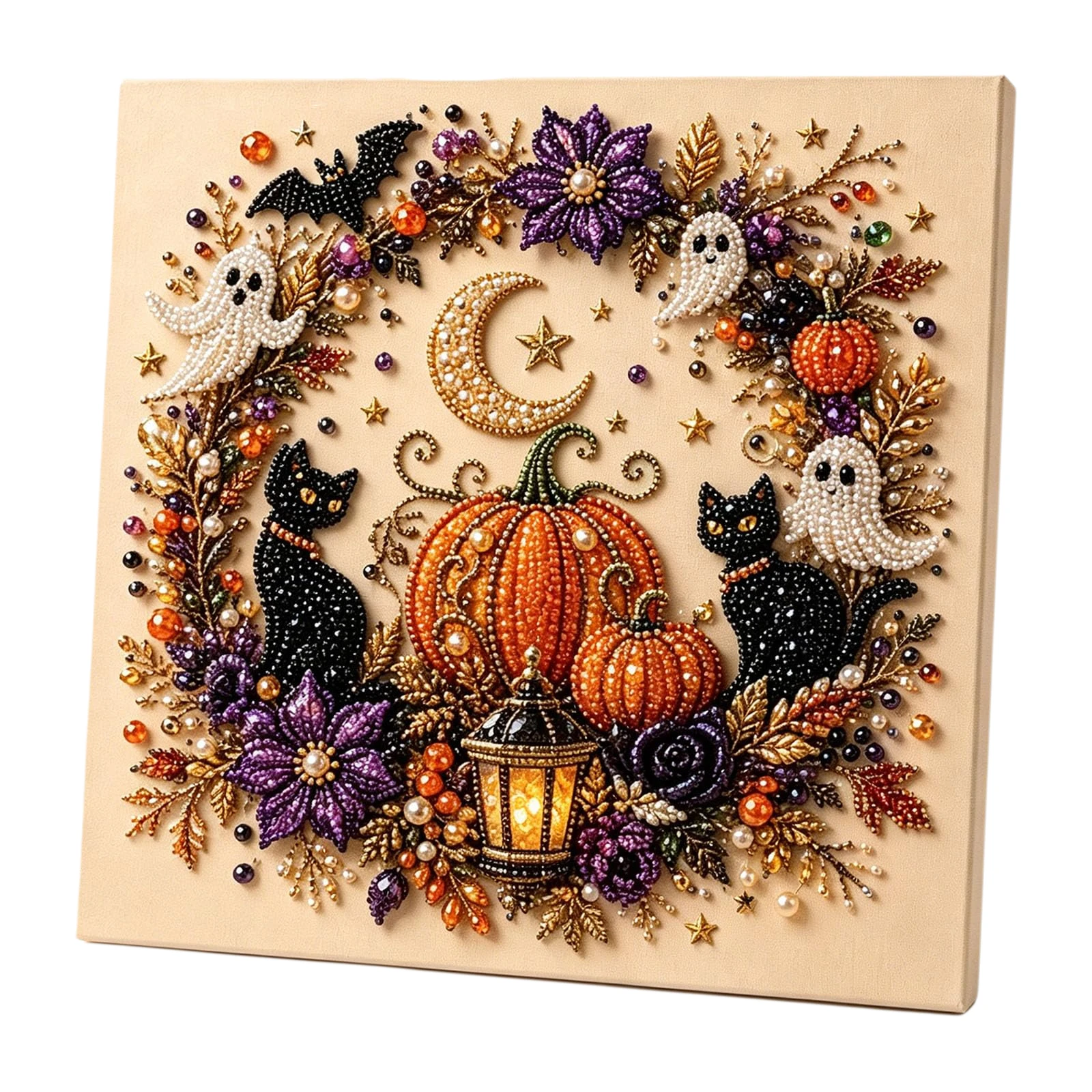 DIY Halloween Gerahmtes Diamant-Perlen-Malset 20x20cm Perlen-Diamant-Kunstset Perlen-Diamant-Malset für Erwachsene Heimdekoration – Detail 12