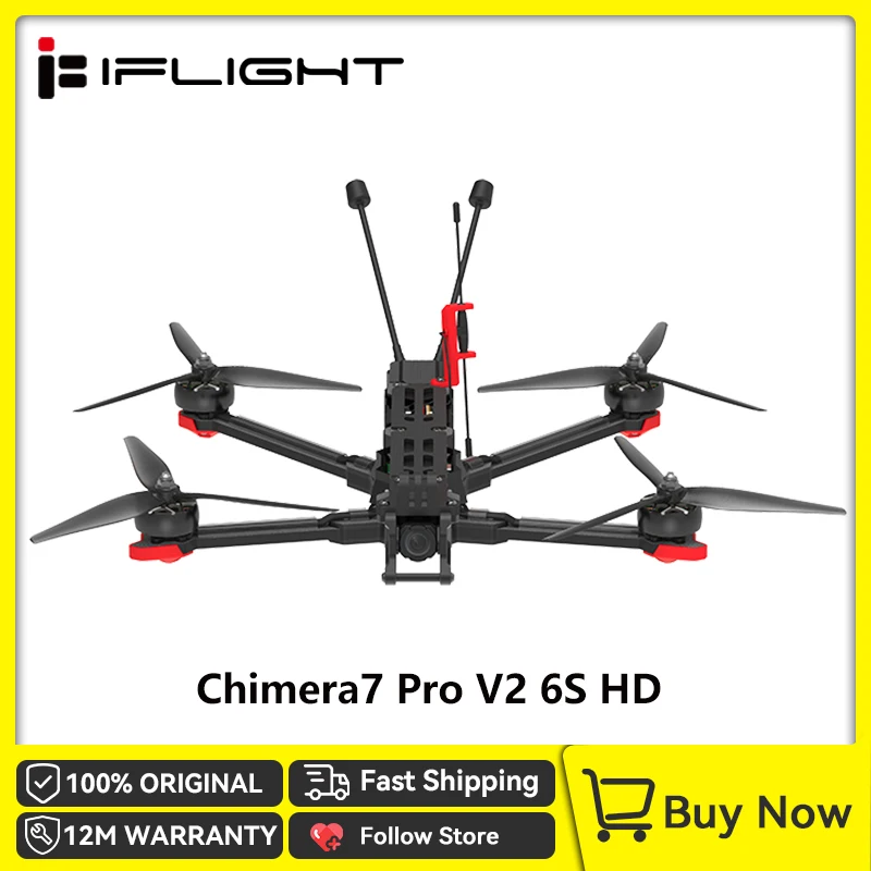 iFlight Chimera7 Pro V2 HD 7.5inch 6S FPV BNF with BLITZ F7 55A Stack / O3 Air Unit / GPS for Chimera 7 Pro FPV RC Drone