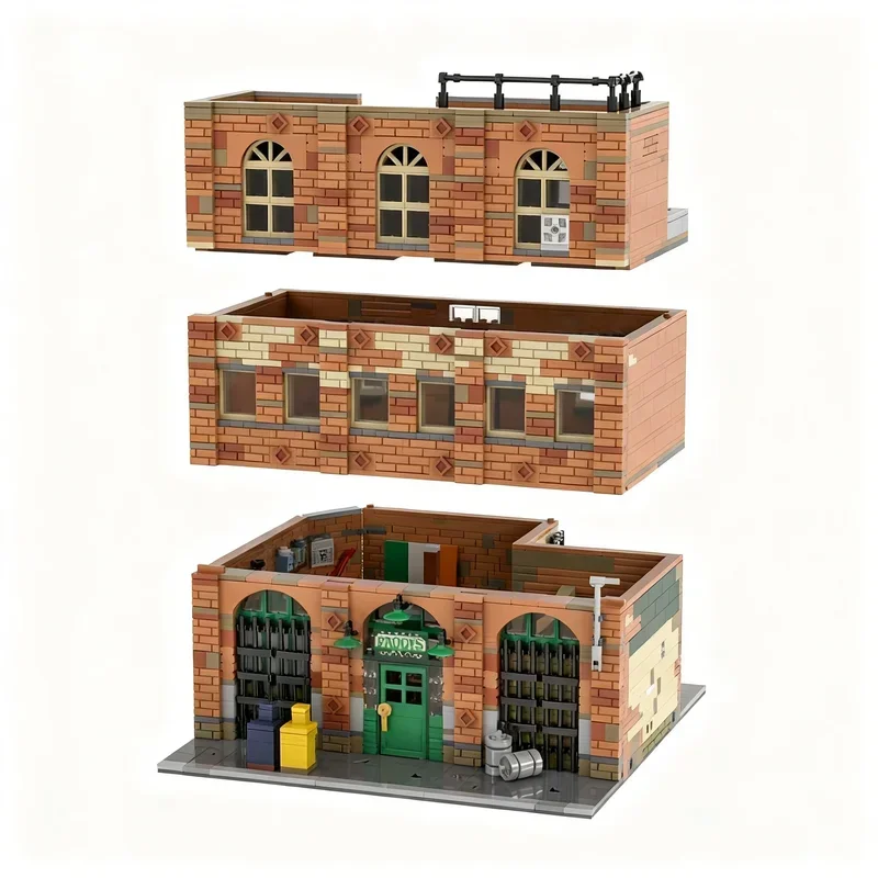 2541PCS MOC City Street View Modular Paddys Pub Model Building Blocks Creative Assembly Display Home Decor Construction Gift Set