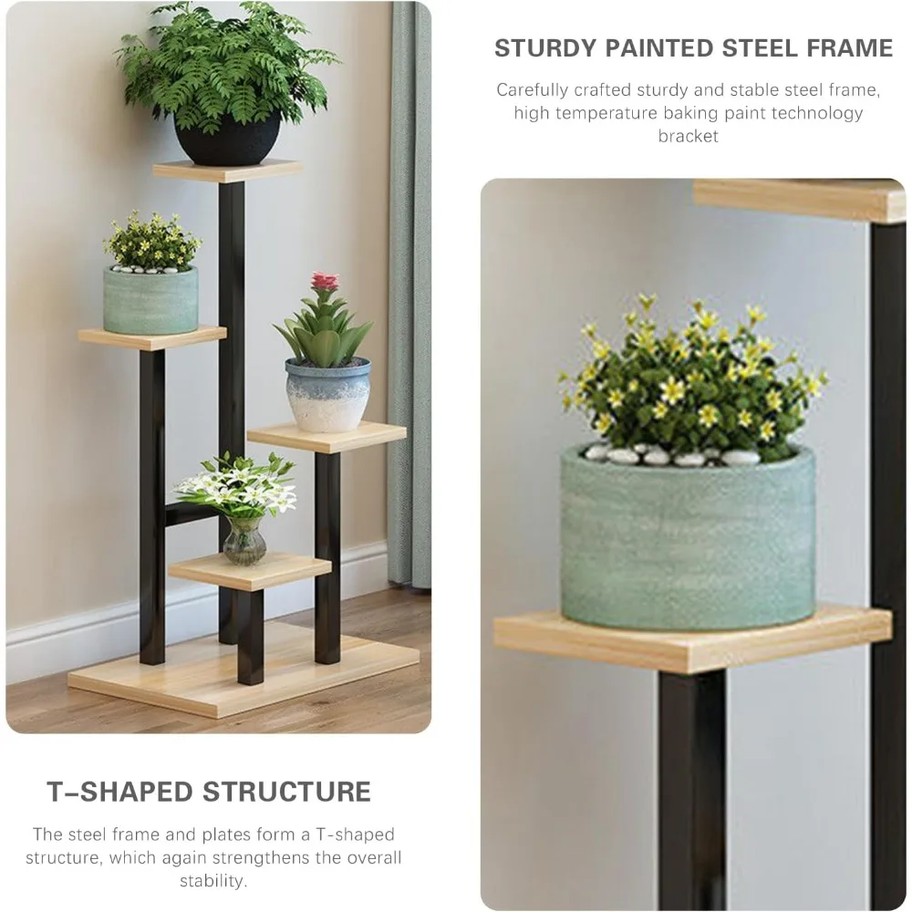 Plant Stand Multiple Flower Pot Holder Shelves Indoor Home Planter Rack  Metal Plant Support Display for Garden Decoration