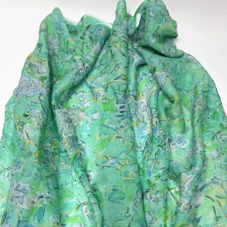 

1 ярд, высокое качество, новый стиль, ткань рами, уникальные цветы, ткань с принтом, модное платье, ткань для шитья