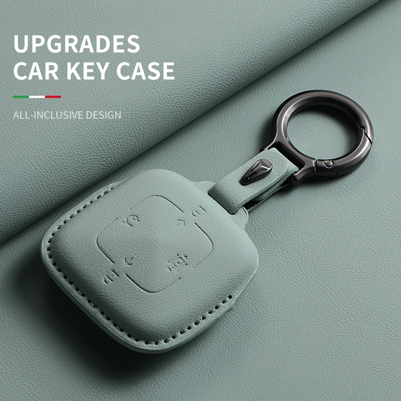 

Leather Car Key Case Cover Shell Fob for Zeekr 001 009 x Zeekr 001 Car Fob Holder Keychain Accessories