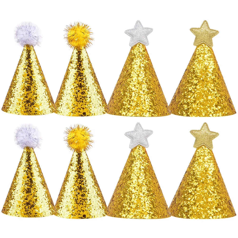 

8pcs Hats Party Hats Caps Decorative Headwear Decorative Hat Birthday Celebration Favors Birthday Party Supplies